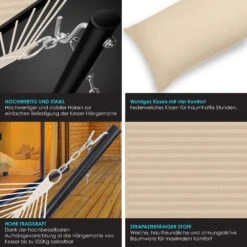 KESSER® Hängematte HILL Mit Gestell Kissen Doppelhängematte Für 2 Personen-Stabiler Rahmen -200kg Belastbarkeit Indoor & Outdoor XXL Hängesessel Doppel Mehrpersonen Garten Pool Balkon Terrasse 13 KESSER® Hängematte HILL Mit Gestell Kissen Doppelhängematte Für 2 Personen-Stabiler Rahmen -200kg Belastbarkeit Indoor & Outdoor XXL Hängesessel Doppel Mehrpersonen Garten Pool Balkon Terrasse -OUTSUNNY Shop 8600364700 23022 prod 006