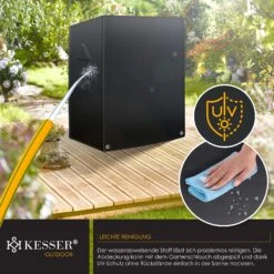 KESSER® Premium Strandkorb Schutzhülle Mit Belüftungsöffnungen, Strandkorbhülle Wasserdicht, Winterfest UV-Beständiges, Schwerlast Reißfest 600D Oxford Gewebe Abdeckung (135x100x160/150cm) -OUTSUNNY Shop 8600364700 23060 prod 006