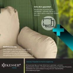 KESSER® Luxe Hängesessel Mit Gestell + Weicher Sitzkissen, Seitenpolsterung, Sitz- Und Rückenkissen Hängekorb Indoor & Outdoor, Garten Schaukel Korb Hängestuhl Stabiler Standfuß, Max. 150 Kg -OUTSUNNY Shop 8600364700 23158 prod 004