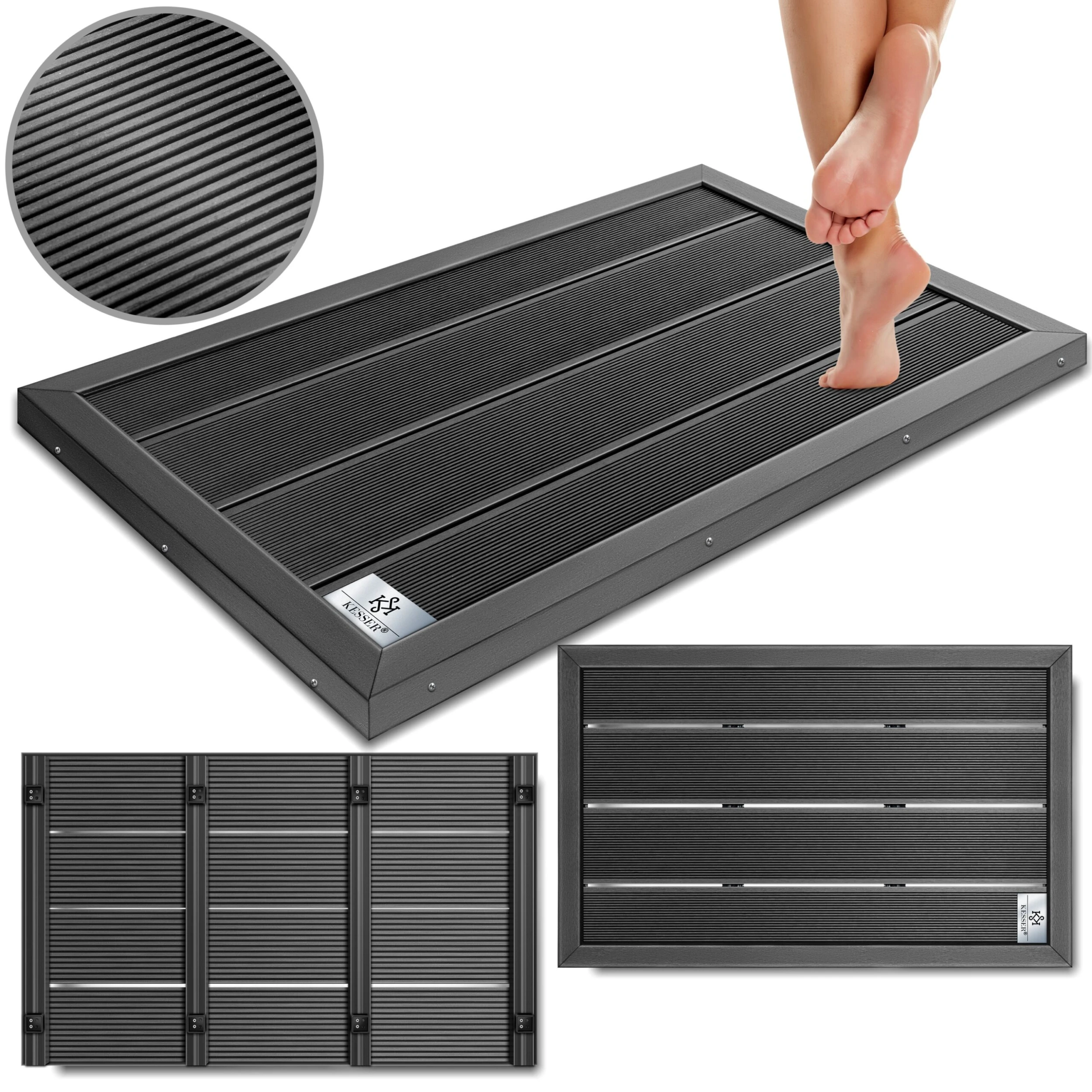 KESSER® Premium Bodenelement Für Solardusche Gartendusche Anti Rutsch - 101 X 63 X 5,5 Cm | Bodenplatte Für Pooldusche Outdoor Pool Dusche Leitern & Solarduschen | Inkl. Montagematerial 3 KESSER® Premium Bodenelement Für Solardusche Gartendusche Anti Rutsch - 101 X 63 X 5,5 Cm | Bodenplatte Für Pooldusche Outdoor Pool Dusche Leitern & Solarduschen | Inkl. Montagematerial
