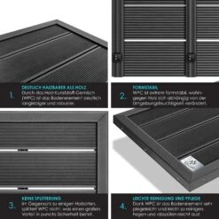 KESSER® Premium Bodenelement Für Solardusche Gartendusche Anti Rutsch - 101 X 63 X 5,5 Cm | Bodenplatte Für Pooldusche Outdoor Pool Dusche Leitern & Solarduschen | Inkl. Montagematerial 13 KESSER® Premium Bodenelement Für Solardusche Gartendusche Anti Rutsch - 101 X 63 X 5,5 Cm | Bodenplatte Für Pooldusche Outdoor Pool Dusche Leitern & Solarduschen | Inkl. Montagematerial -OUTSUNNY Shop 8600364700 23726 prod 006