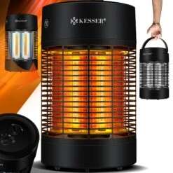 KESSER® Standheizstrahler Infrarotheizung, Heizstrahler Energieeffiziente Heizung Innenraum Mit 360° Oszillation, Infrarotheizung Standgerät, Elektroheizung mit IP55, Terrassen-Heizstrahler