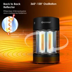 KESSER® Standheizstrahler Infrarotheizung, Heizstrahler Energieeffiziente Heizung Innenraum Mit 360° Oszillation, Infrarotheizung Standgerät, Elektroheizung mit IP55, Terrassen-Heizstrahler -OUTSUNNY Shop 8600364700 24091 prod 005