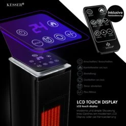 KESSER® Turmheizstrahler Heizstrahler Standheizstrahler Infrarot Mit Fernbedienung Timer Kamineffekt, Heizung Turm-Keramik-Heizer Heizlüfter Heizgerät Kamin Standheizung Mit Oszillationsfunktion 11 KESSER® Turmheizstrahler Heizstrahler Standheizstrahler Infrarot Mit Fernbedienung Timer Kamineffekt, Heizung Turm-Keramik-Heizer Heizlüfter Heizgerät Kamin Standheizung Mit Oszillationsfunktion -OUTSUNNY Shop 8600364700 24168 prod 004