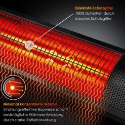 KESSER® Infrarot Heizstrahler 3000W IR-Gastro-Bar Inkl. LED Licht Terrassenstrahler Mit WiFi & Fernbedienung Inkl. Schutzhülle Infrarotstrahler Quarzstrahler Terrassenheizer Wand-Heizstrahler -OUTSUNNY Shop 8600364700 24172 prod 004