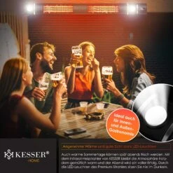 KESSER® Infrarot Heizstrahler 3000W IR-Gastro-Bar Inkl. LED Licht Terrassenstrahler Mit WiFi & Fernbedienung Inkl. Schutzhülle Infrarotstrahler Quarzstrahler Terrassenheizer Wand-Heizstrahler -OUTSUNNY Shop 8600364700 24172 prod 005