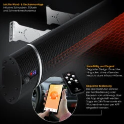 KESSER® Dunkelheizstrahler Heizstrahler Mit Fernbedienung & WiFi APP Terrassenheizer Infrarot-Heizstrahler Wand-Heizstrahler Schwarzstrahler Quarzstrahler Terrassenstrahler Balkonheizer Timer 9 KESSER® Dunkelheizstrahler Heizstrahler Mit Fernbedienung & WiFi APP Terrassenheizer Infrarot-Heizstrahler Wand-Heizstrahler Schwarzstrahler Quarzstrahler Terrassenstrahler Balkonheizer Timer -OUTSUNNY Shop 8600364700 24187 prod 004